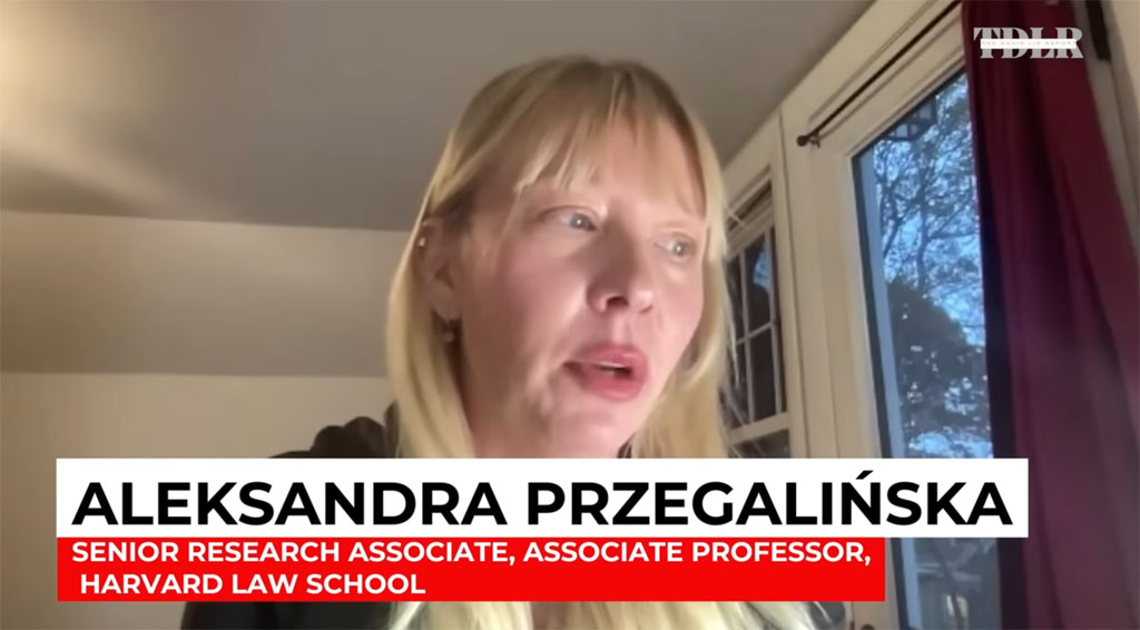 アレクサンドラ・プシェガリンスカ氏のスクリーンショット