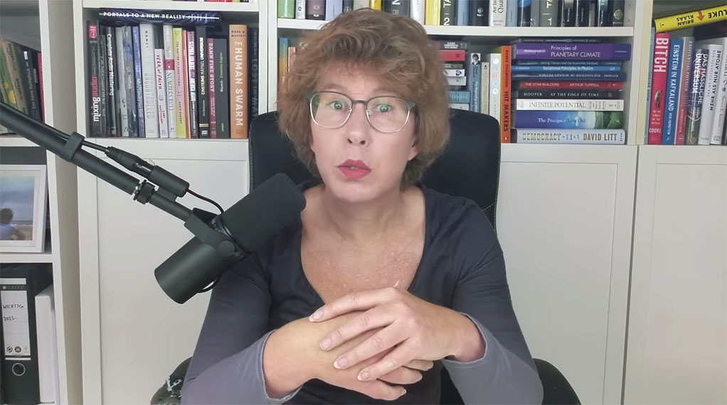 ザビーネ・ホッセンフェルダー氏のスクリーンショット