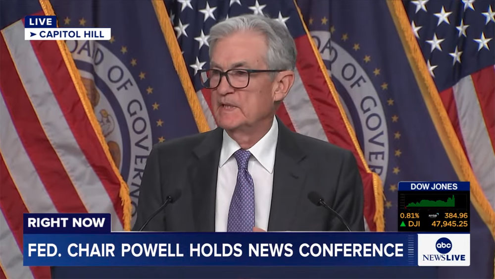 パウエル議長のスクリーンショット