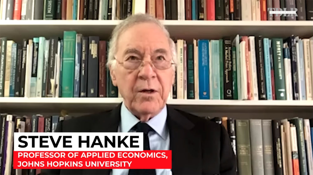 スティーブ・ハンケ教授のスクリーンショット